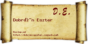 Dobrán Eszter névjegykártya