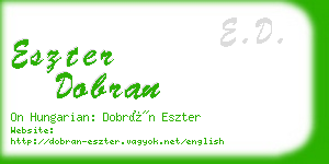 eszter dobran business card